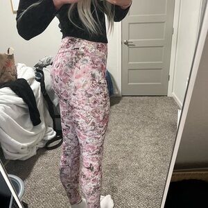 Lululemon Athletica Pink Floral Leggings
